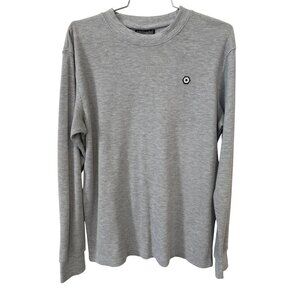 Southpole Waffle Knit Long Sleeve Shirt Size Medium Crewneck Gray Everyday Wear